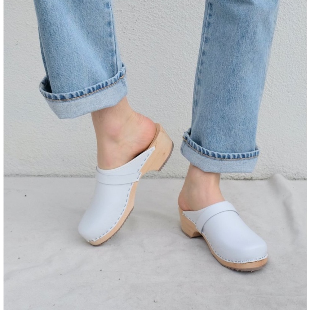 Lotta from Stockholm white clogs